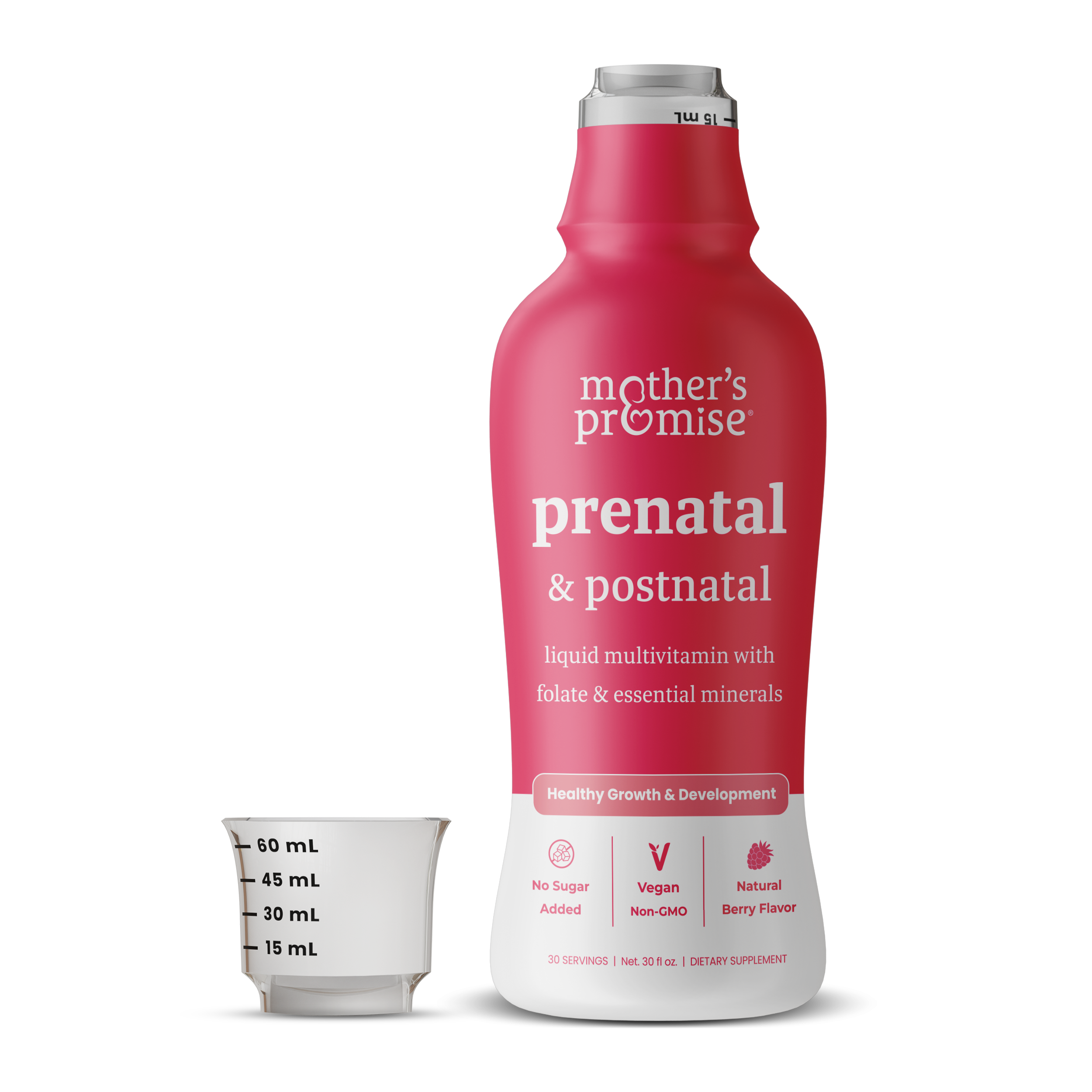 Mother's Promise Prenatal & Postnatal Multivitamin for Women | Sugar Free Liquid Prenatal Vitamins for Women with Folate, Choline & Organic Fruits for Preconception, Pregnancy & Nursing | Vegan & Non-GMO